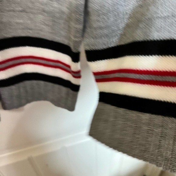 Cotton Emporium Gray Striped Crew Neck Knit Sweater Girls Size L - Picture 6 of 9
